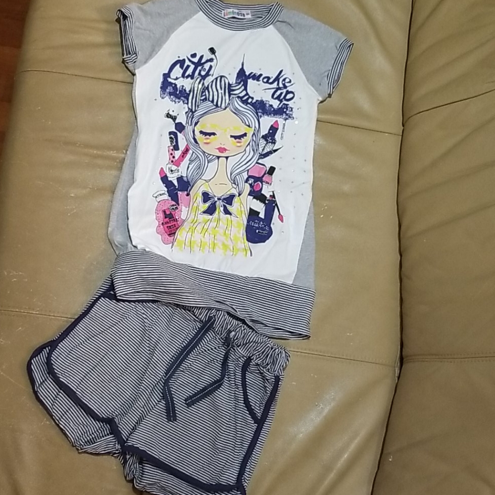 Girls tunic top w/shorts set